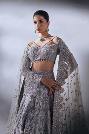 Royal Honey Waqar Bridal Lehenga Choli and Dupatta Dress