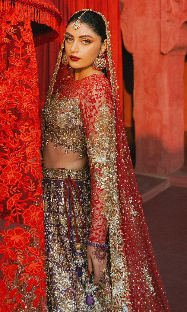 Royal Indian Bridal Dress in Wedding Choli and Lehenga Style