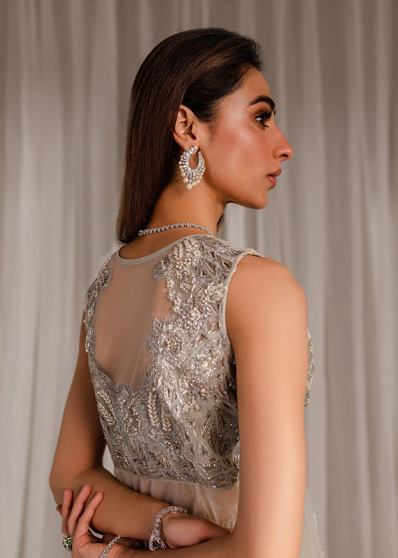 Indian Wedding Dress in Classic Jacket and Pants Style – Nameera by Farooq