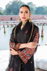 Royal Kameez Trouser Dupatta Pakistani Black Dress for Wedding