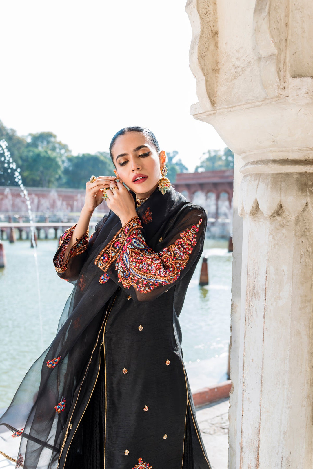 Royal Kameez Trouser Pakistani Black Suit for Wedding