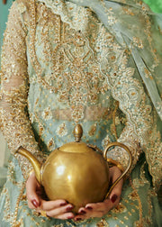 Royal Kameez Trouser Style Sea Green Pakistani Wedding Dress
