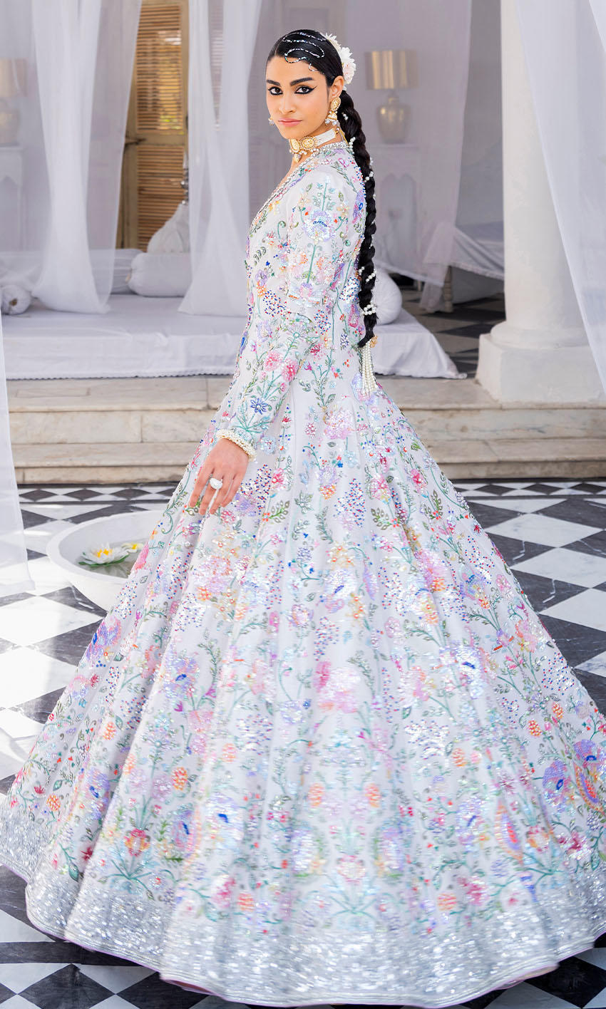 Royal Lehenga and Front Open Gown Pakistani Wedding Dress