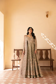 Royal Pakistani Bridal Dress in Farshi Lehenga Pishwas Style