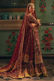 Royal Pakistani Bridal Dress in Kameez and Sharara Style