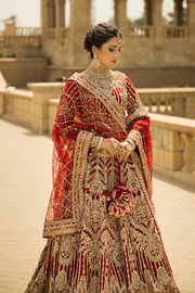 Royal Pakistani Bridal Dress in Lehenga Choli Style