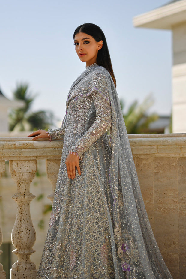 Royal Pakistani Bridal Dress in Lehenga Dupatta Gown Style