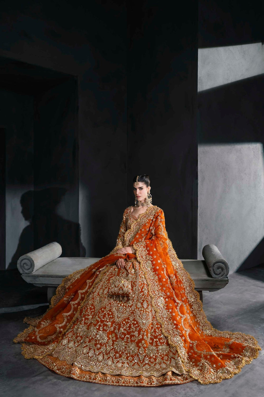 Elegant Pakistani Bridal Lehenga Pishwas - Gorgeous Style