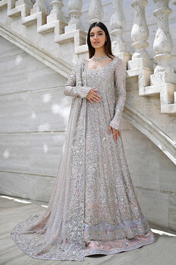 Royal Pakistani Bridal Dress in Lehenga and Peshwas Style
