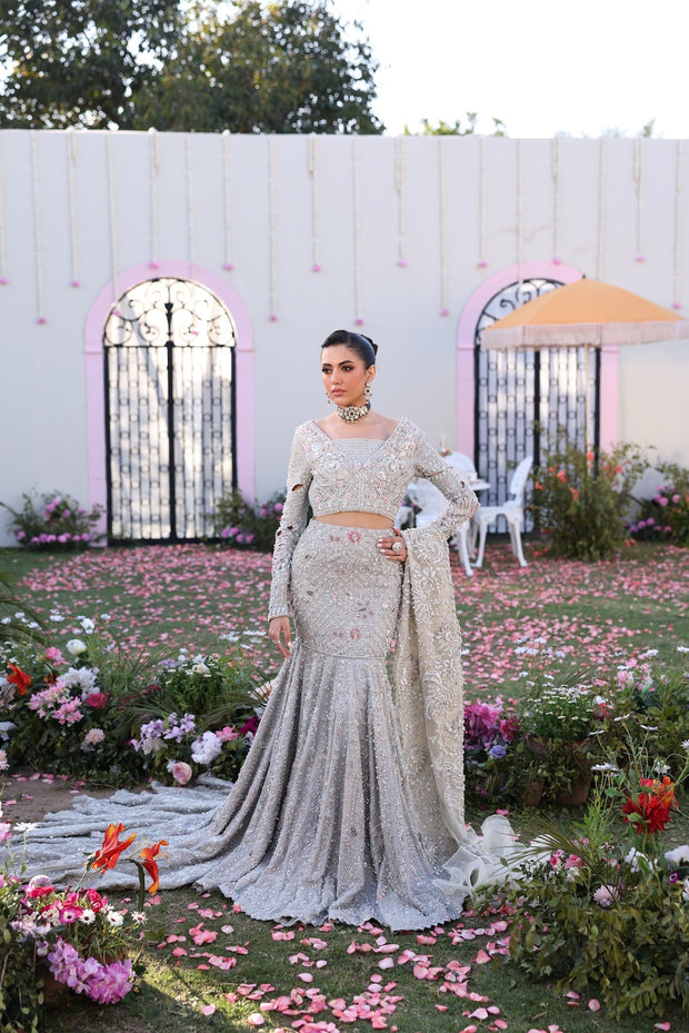 Pakistani Bridal Dress in Royal Choli and Lehenga Style
