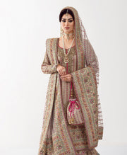 Royal Pakistani Bridal Dress in Royal Gharara Kameez Style
