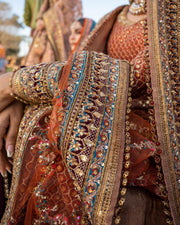 Royal Pakistani Bridal Dress in Traditional Pishwas Style