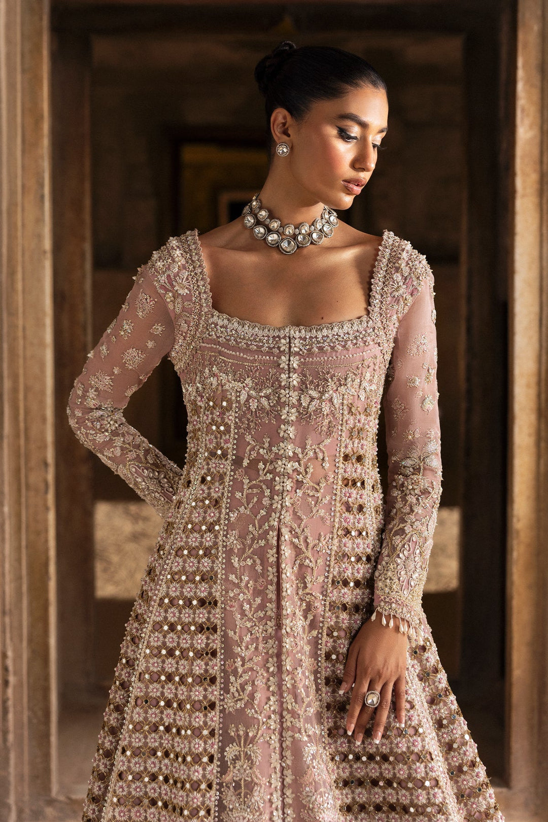 Exquisite Pakistani Bridal Dress - Wedding Pink Gown Style