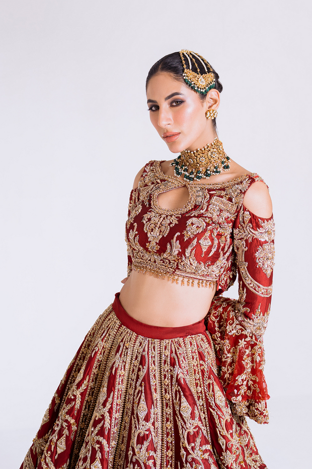 Royal Pakistani Bridal Lehenga Choli Dress for Wedding Day