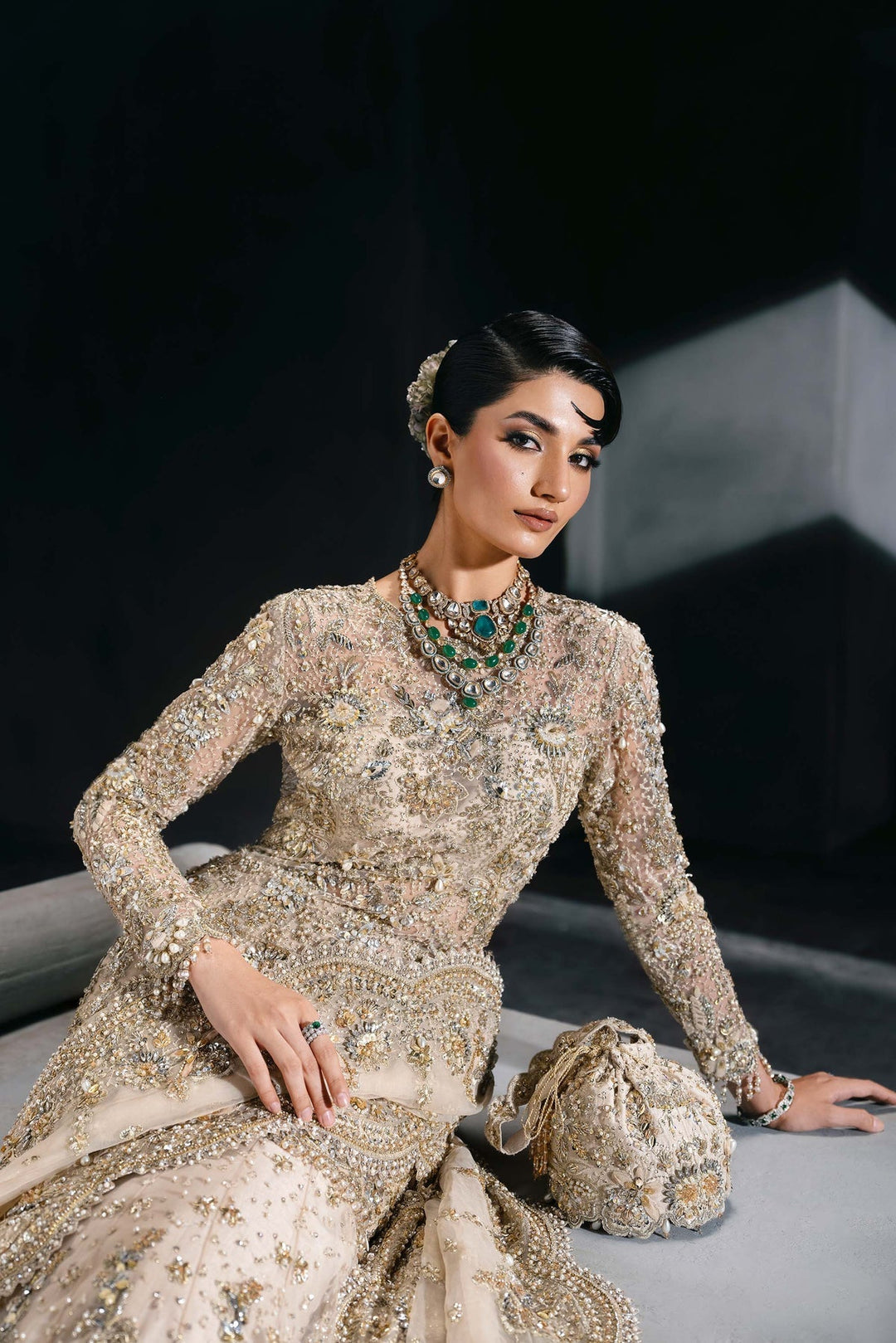Majestic Pakistani Bridal Lehenga & Shirt for Wedding