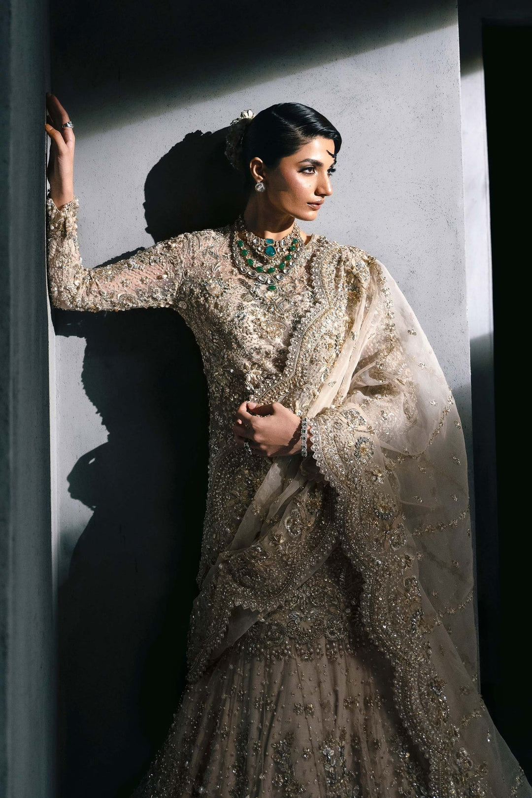 Majestic Pakistani Bridal Lehenga & Shirt for Wedding