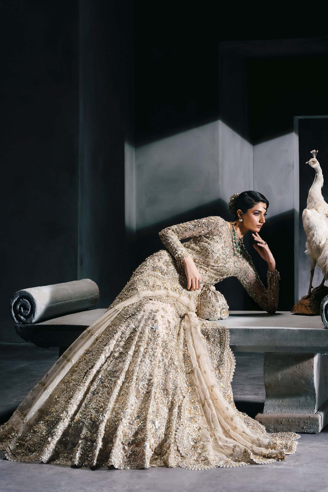 Majestic Pakistani Bridal Lehenga & Shirt for Wedding