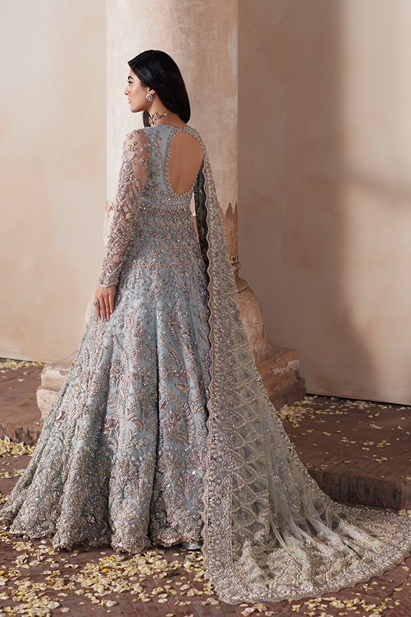 Royal Pakistani Bridal Outfit in Gown and Lehenga Style Online
