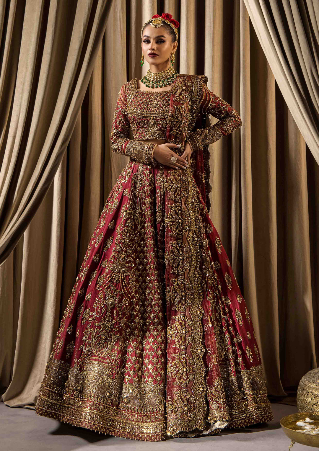 Elegant Pakistani Bridal Lehenga Choli for Weddings