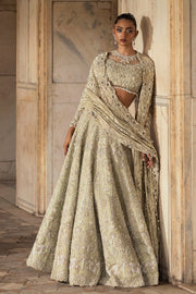 Pakistani Bridal Pistachio Green Choli Lehenga Style