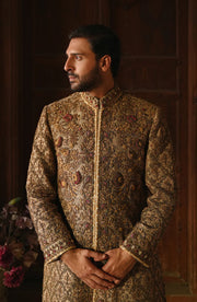 Royal Pakistani Groom Dress in Embellished Sherwani Style