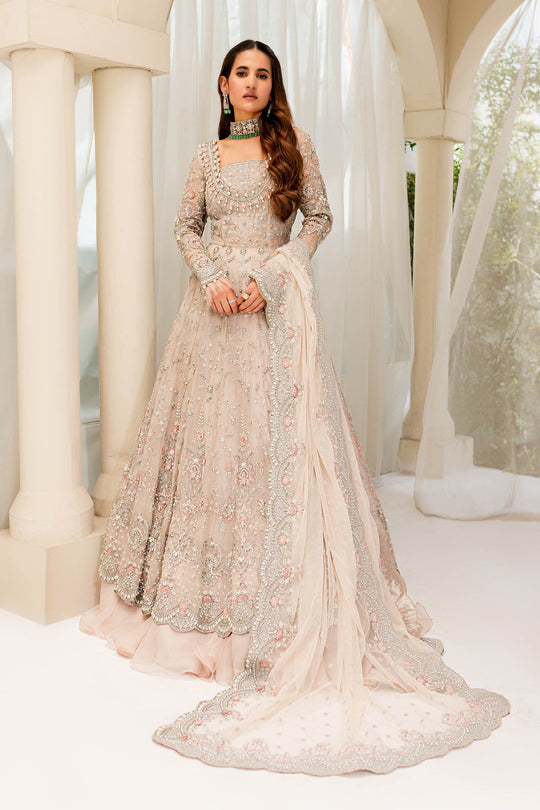 Royal Pakistani Long Gown and Bridal Lehenga in Pastel Color