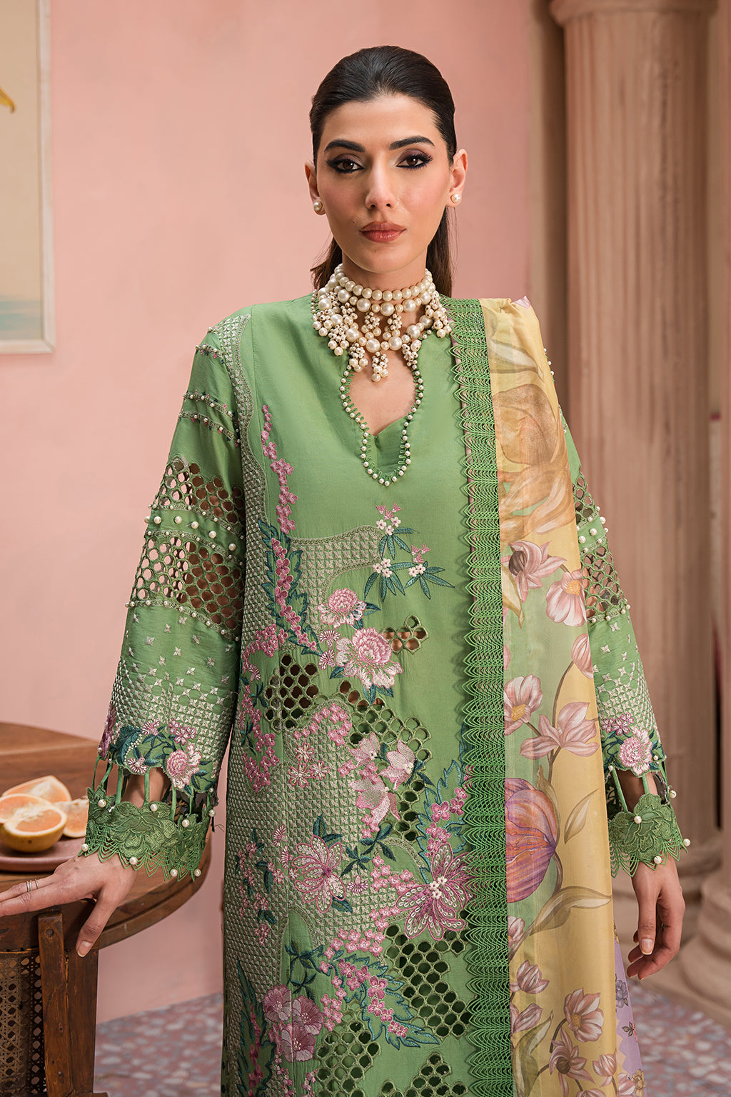 Royal Pakistani Salwar Kameez Guava Green Salwar Suit