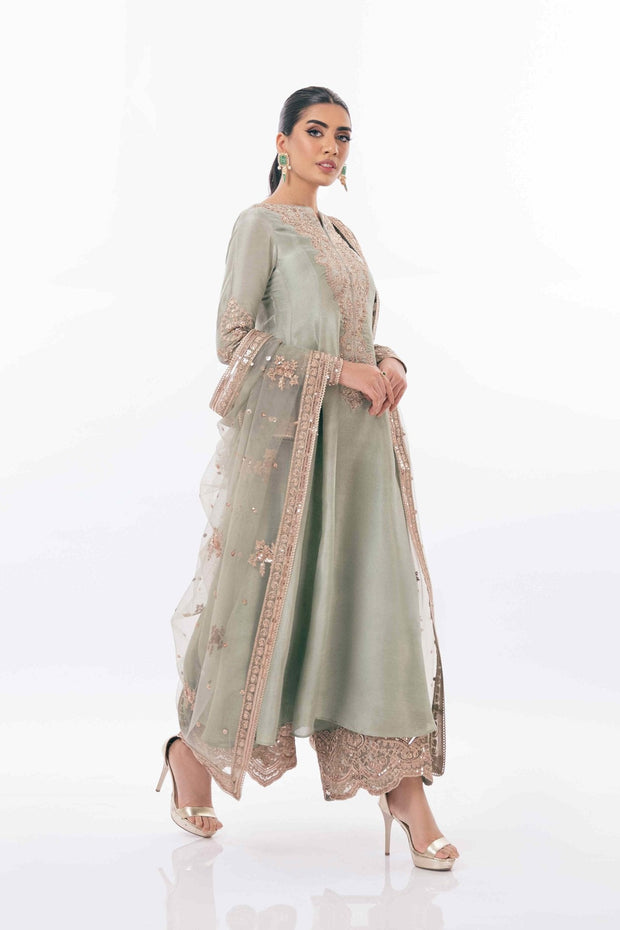 Royal Pakistani Wedding Dress in Airline Kameez Trouser Style