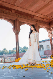 Royal Pakistani Wedding Dress in Angrakha Frock Trouser Style