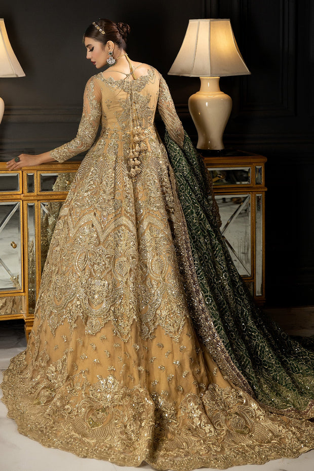 Royal Pakistani Wedding Dress in Bridal Gown Dupatta Style