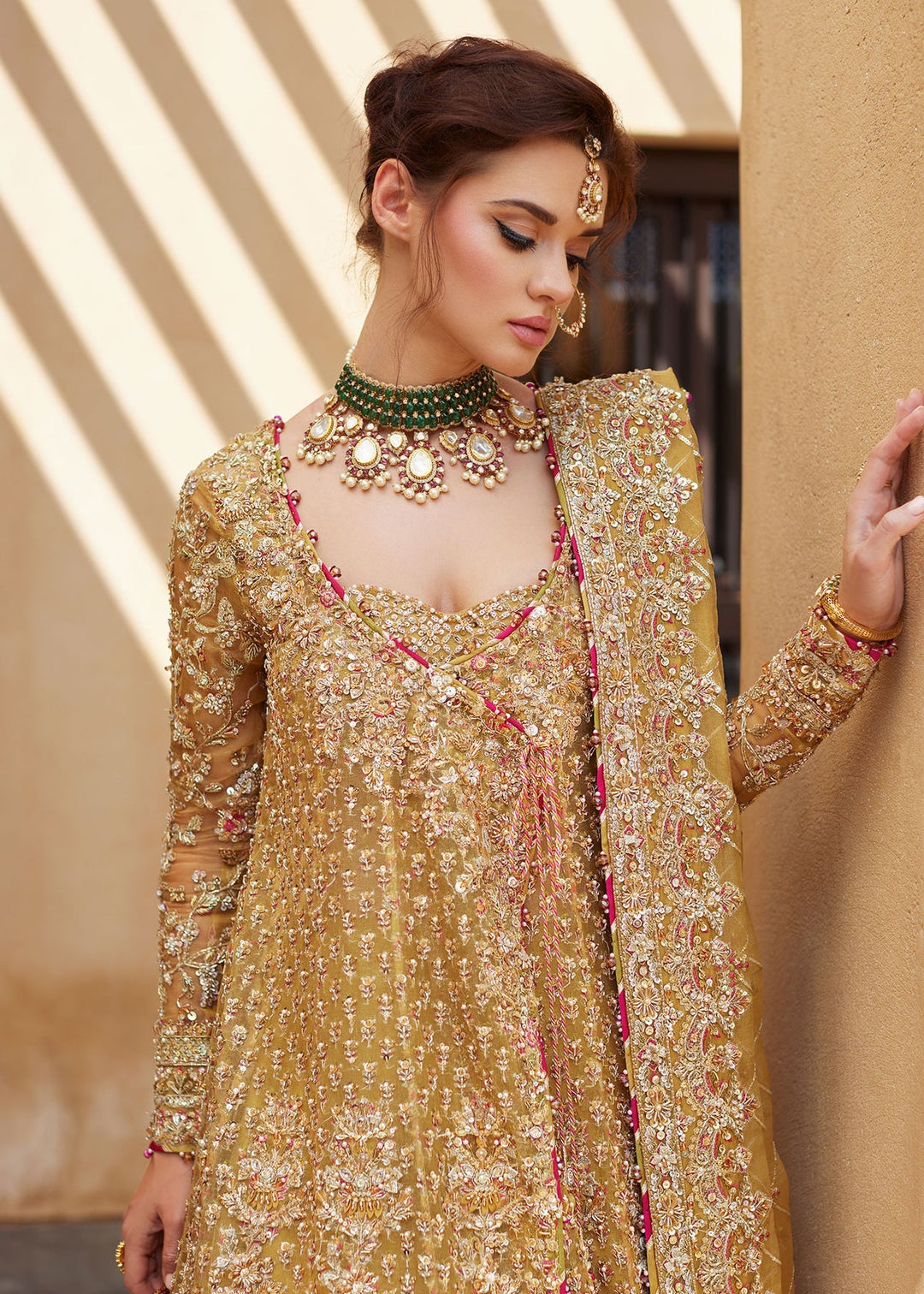 Elegant Pakistani Bridal Lehenga Gown for Stunning Brides