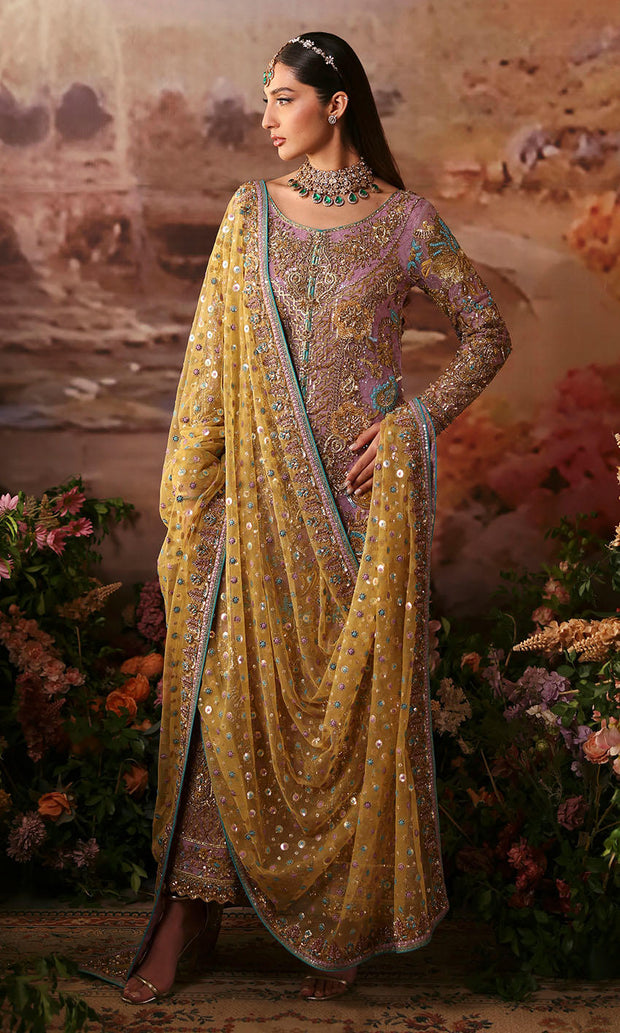 Royal Pakistani Wedding Dress in Elegant Kameez Pants Style
