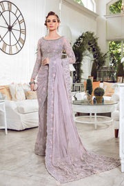 Royal Pakistani Wedding Dress in Luxurious Net Saree style