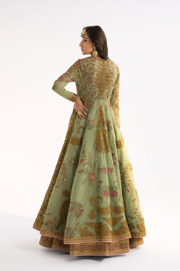 Royal Pakistani Wedding Dress in Open Anarkali Lehenga Style