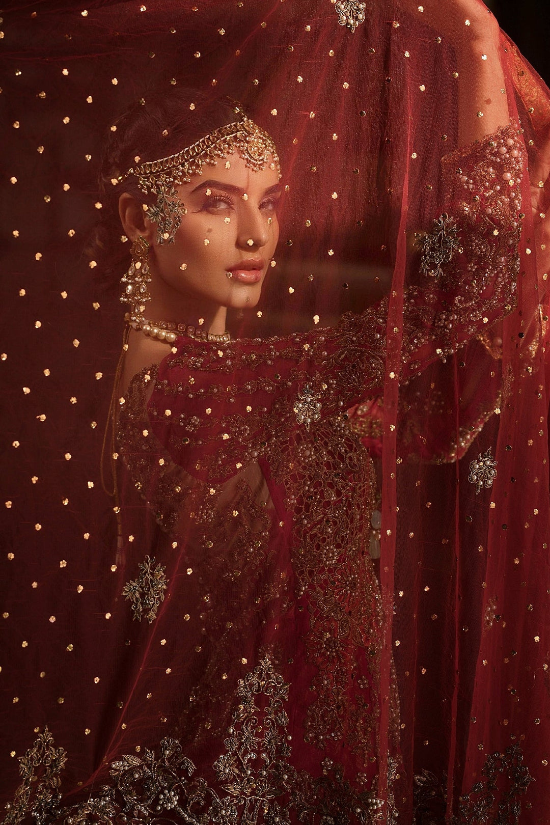 Elegant Pakistani Bridal Dress with Lehenga Style