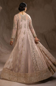 Royal Pakistani Wedding Dress in Pink Pishwas Frock Style