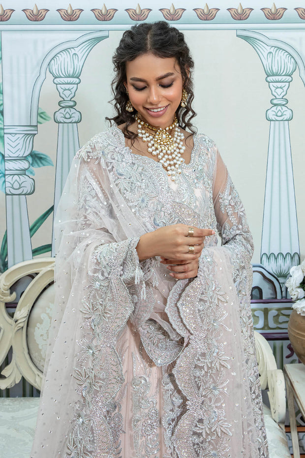 Royal Elegant Pakistani Wedding Dress in Pishwas Frock Style