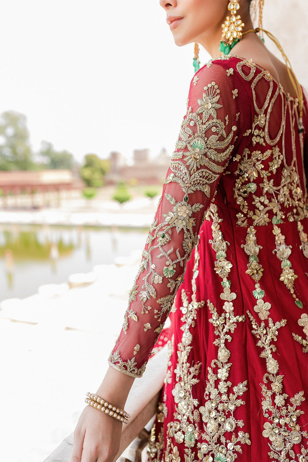 Luxury Red Pakistani Bridal Lehenga for Weddings