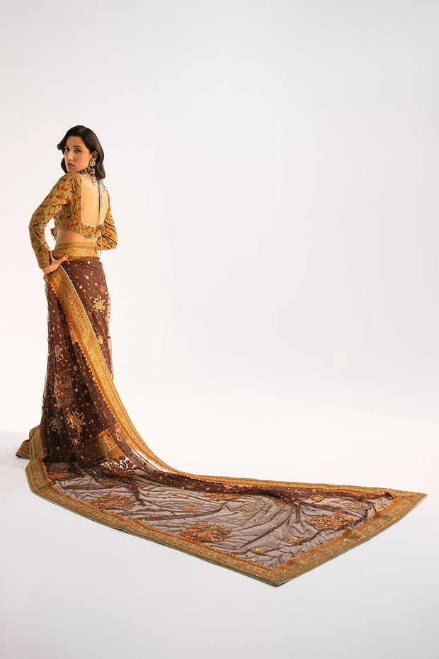 Royal Pakistani Wedding Dress in Traditional Saree Style