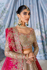 Royal Pink Lehenga Choli and Dupatta Bridal Wedding Dress