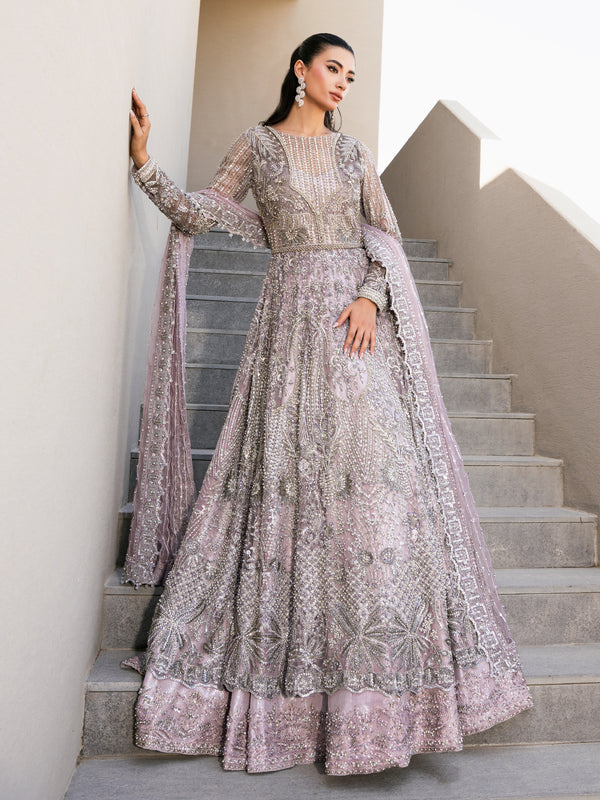Lavender Pishwas and Lehenga - Premium Pakistani Bridal Dresses