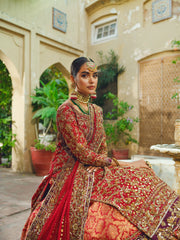 Royal Red Lehenga Kameez and Dupatta Pakistani Bridal Dress