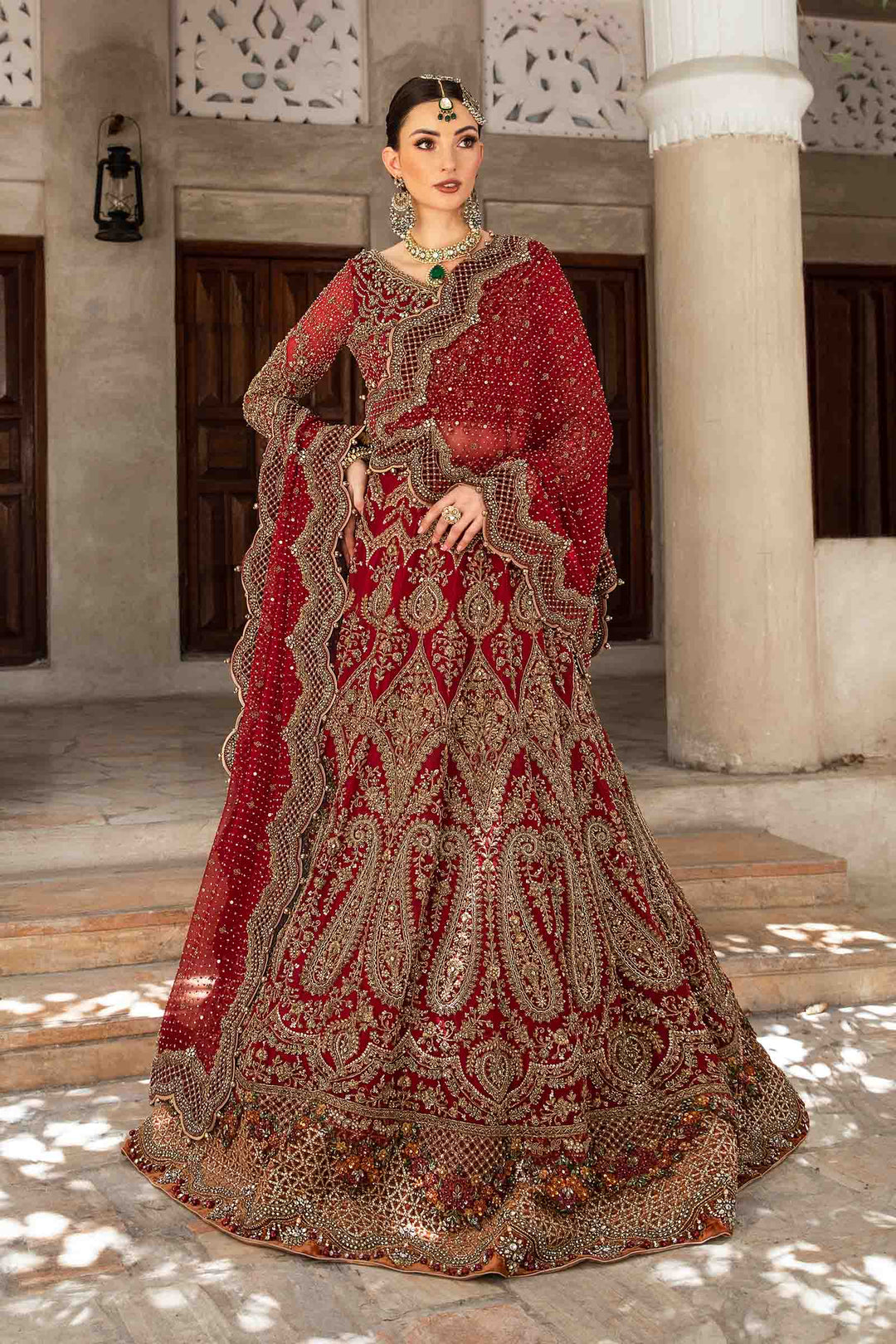 Royal Red Pakistani Bridal Lehenga Choli - Exemplary Elegance