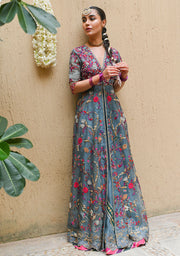Royal Traditional Pishwas Frock and Sharara Mehndi Dress