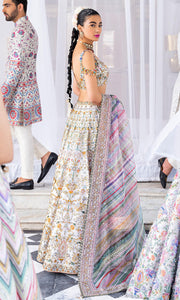 Royal White Lehenga Choli and Dupatta Indian Bridal Dress