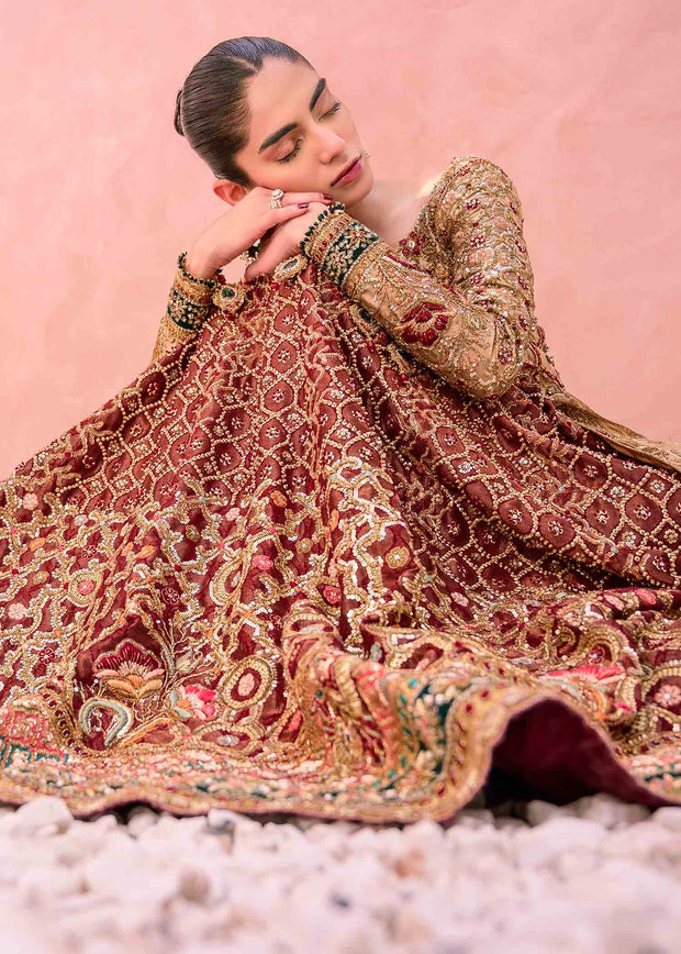 Royal Zainab Chottani Lehenga and Gown Pakistani Bridal Dress