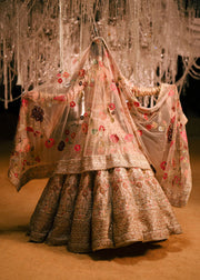 Royal Pakistani Bridal Dress in Lehenga Choli Dupatta Style