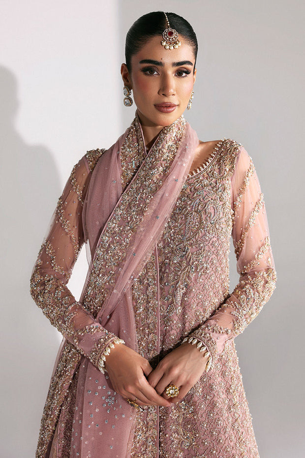 Royal Pakistani Bridal Dress in Pink Lehenga Kameez Style