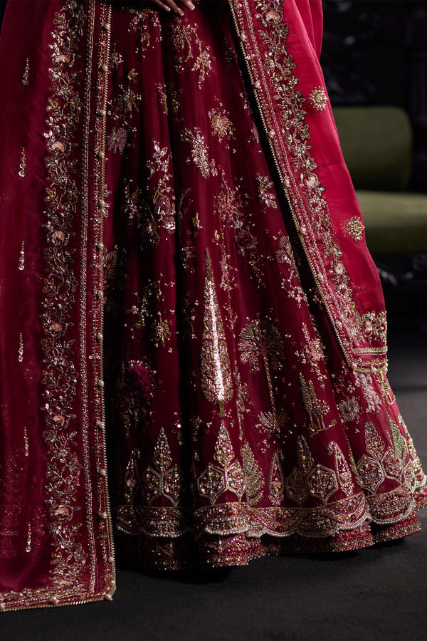 Royal Pakistani Bridal Dress in Pishwas and Lehenga Style