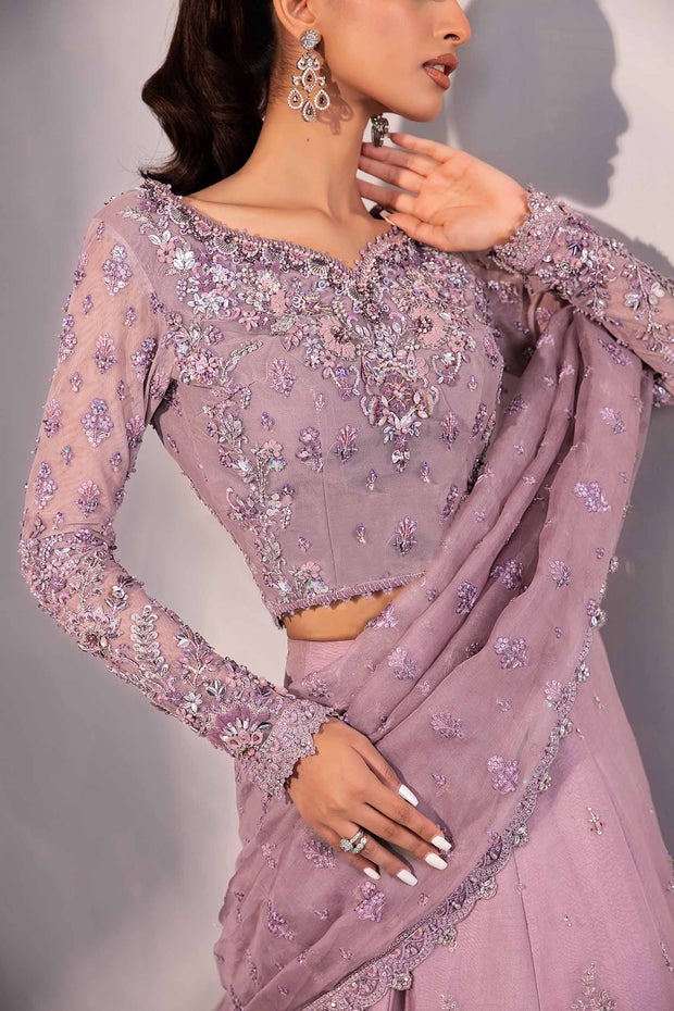 Royal Pakistani Bridal Outfit in Premium Lehenga Saree Style